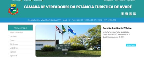 Câmara Municipal lança novo Portal na Internet