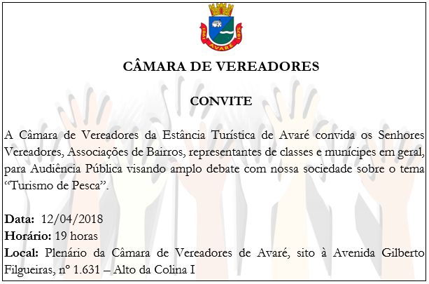 Convite: audiência pública 