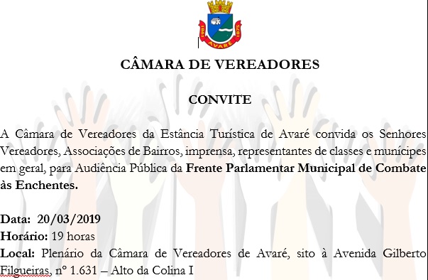Convite: Audiência Pública