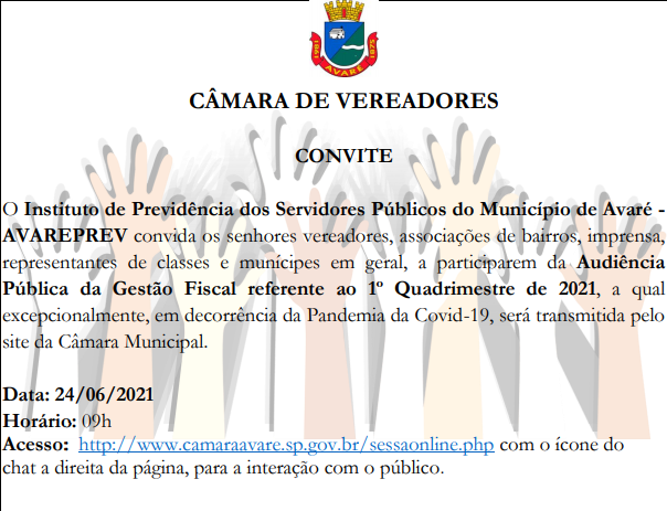 Audiência  Pública da Gestão Fiscal- AVAREPREV