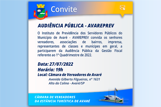 Audiência Pública - AVAREPREV