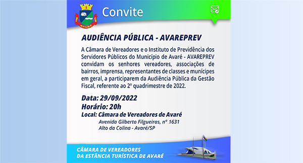 Audiência Pública - AVAREPREV