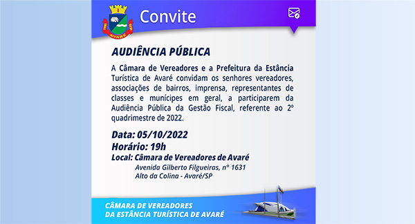 Audiência Pública - Câmara e Prefeitura