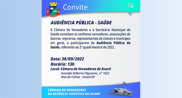 Audiência Pública da Saúde