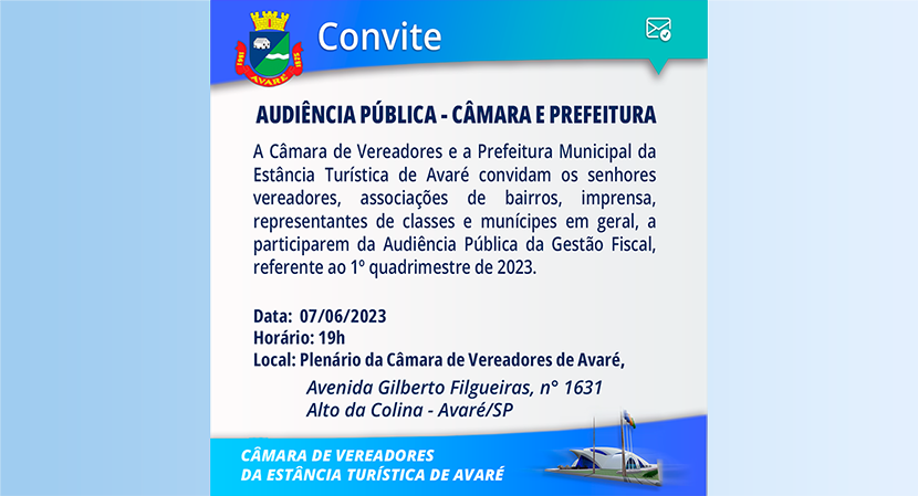 Audiência Pública - Câmara e Prefeitura